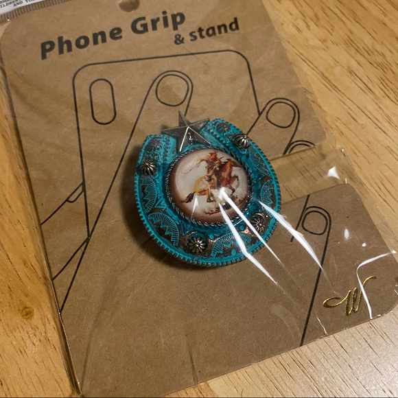 New Retro Western Horseshoe Phone Grip/Stand - Picture 5 of 6